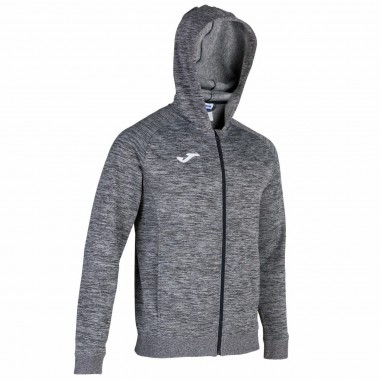 herren hoodie voller reißverschluss farben schwarz und grau 101303 Menfis - Joma