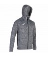 herren hoodie voller reißverschluss farben schwarz und grau 101303 Menfis - Joma