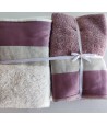 Completo asciugamani da bagno con balza 2+2 in spugna 100% cotone 420 gr lavorazione artigianale BALZA