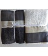 Complete bathroom towels with leap 2+2 in sponge 100% cotton 420 gr crafting BALZA
