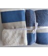 Complete bathroom towels with leap 2+2 in sponge 100% cotton 420 gr crafting BALZA