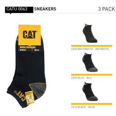 Multipack 3 chaussettes basket homme CATU0063 SET 3 PEZZI - CAT