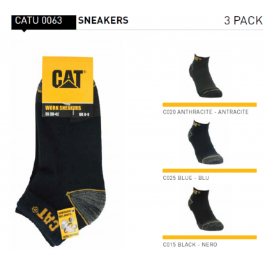 Multipack 3 socks sneaker man CATU0063 SET 3 PEZZI - CAT