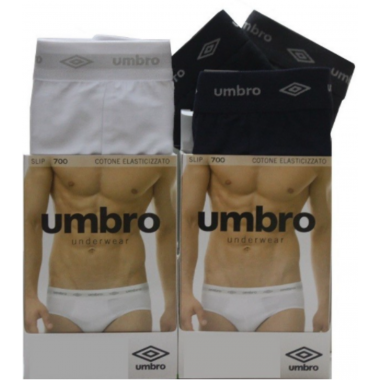 Confezione 3 slip uomo con elastico esterno 700S SLIP - UMBRO