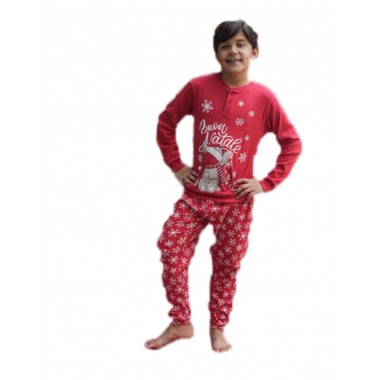 Pijama navideño entrelazado para niño adolescente 23U00952 - KISSIMO