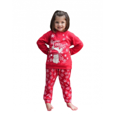 Weihnachts-Interlock-Pyjama für Mädchen 23D90452 - KISSIMO