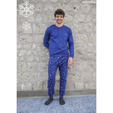 Men's pajamas Serafino Interlock 23U00004 - KISSIMO