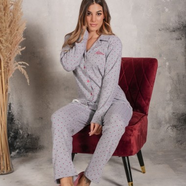 Women's pajamas Open Interlock 23D20001 -Ja- KISSIMO