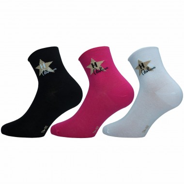 Multipack 3 Damen Socken Quarter HLM00027 - HOLLYWOOD