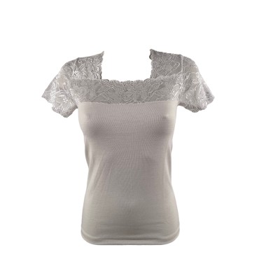 Damen-S/M-Pullover aus Wolle und Baumwolle 62090 -ANTONELLA