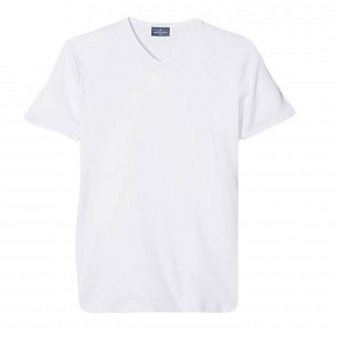 Confezione 3 T-Shirt Uomo scollo a v cotone Interlock colore bianco nero e assortito B2Y112 - Navigare