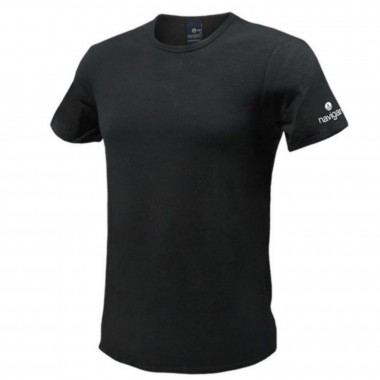 3 Camiseta Hombres Crew Neckline Cotton Elastic Color Negro y Blanco B2Y570 - Navigate