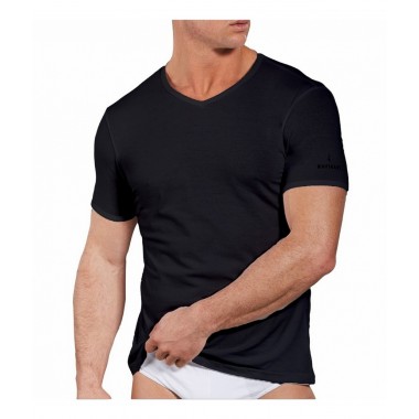 3 T-shirt Homme V-neck stretch coton couleur blanc et noir B2Y571 - Navigation