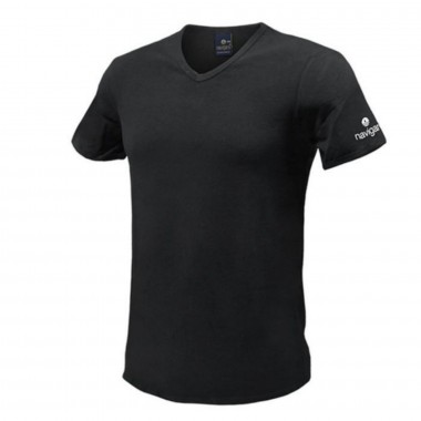 3 T-shirt Homme V-neck stretch coton couleur blanc et noir B2Y571 - Navigation