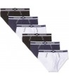 Pack 6 Men's Slip White and Black B2Y314 - Navigate