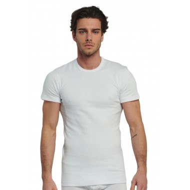 Interlock short sleeve round neck men's t-shirt WM400 - KISSIMO