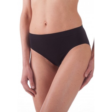 Empaquetado 3 calzoncillos femeninos en microfibra blanca negra natural 014 - Hermosa