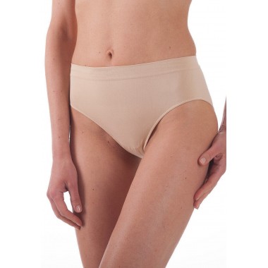 Pack 3 Women's Brief Midi High Life Microfiber in Natural White Color 025 - Beautiful