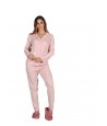 Femmes Pijama Open Interlock 23D20714 Variante A Rose Variante B Gris - KISSIMO