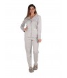 Femmes Pijama Open Interlock 23D20714 Variante A Rose Variante B Gris - KISSIMO