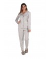 Women's Open Interlock Pajamas 23D20714 Variant A pink Variant B cream - KISSIMO
