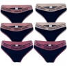 Pack of 6 women's cotton briefs assorted colors PCW CONTRAST - PIERRE CARDIN