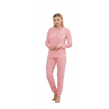 Frauen Pyjamas Serafino Baumwolle 24D91012 -Ja- KISSIMO