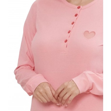 Frauen Pyjamas Serafino Baumwolle 24D91012 -Ja- KISSIMO