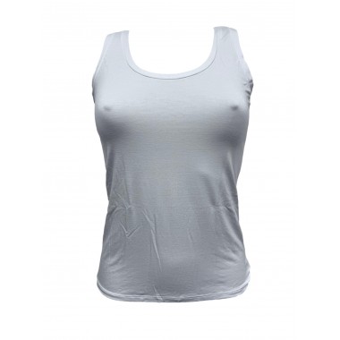 copy of Camiseta de tirantes de mujer con hombros anchos de algodón orgánico, blanco, negro, rosa, crudo, gris 1438 - Si è Lei