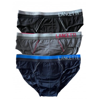 Pack 6 Men's cotton briefs assorted colors LS424242 - Lancetti