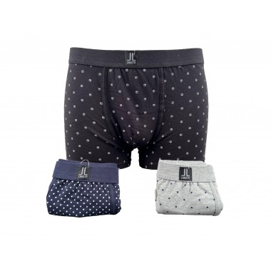 Pack 6 Boxer man color blue grey and black in cotton LB4391 - Lancetti