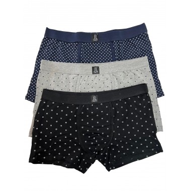 Pack 6 Boxer man color blue grey and black in cotton LB4391 - Lancetti