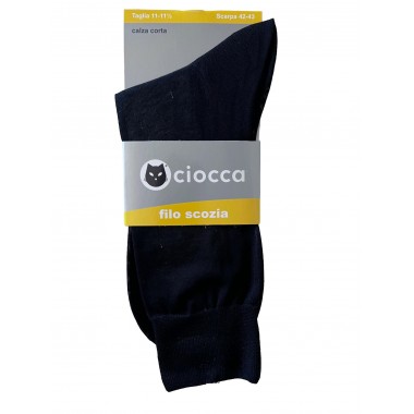 Pack 6 Paare Court Socken Mann Draht aus Schottland Farben schwarz und sortiert dunkel 310/1 - CIOCCA