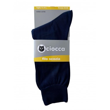 Pack 6 Paare Court Socken Mann Draht aus Schottland Farben schwarz und sortiert dunkel 310/1 - CIOCCA