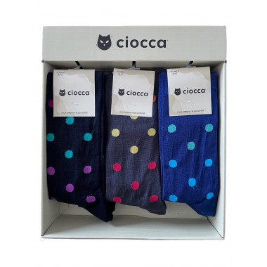 Pack 12 pairs Lengths men in cotton size only assorted colors art. 259 - CIOCCA