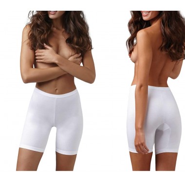 Women's Elastic Cotton Elasticized Color White Naked Cinzia - Sligh