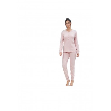 Damen Pyjamas Serafino Baumwolle 24D21752 - KISSIMO