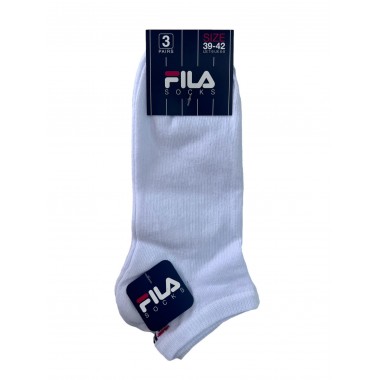 Multipack 3 pares fantasma unisex algodón blanco gris y azul F9100 - Fila