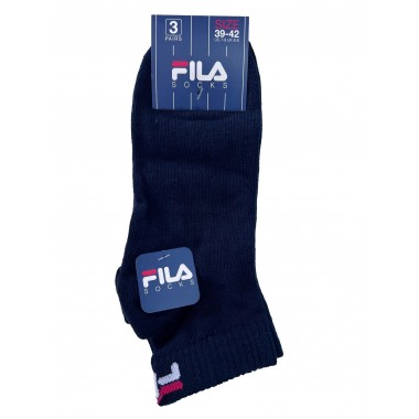 Multipack 3 pairs Sports unisex short cotton black grey and blue F9300 - Fila