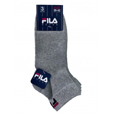 Multipack 3 pares Deportes unisex algodón corto gris negro y azul F9300 - Fila