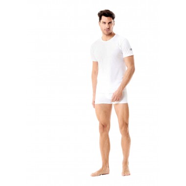 T-shirt Uomo mezza manica girocollo in jersey colore bianco 6047 - Umbro