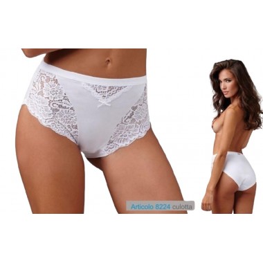 Emballage 6 Culotte de coton élastique féminin noir et blanc 8224 - Lovely Girl