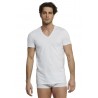 T-shirt men's neck V sleeve elastic cotton WT102- KISSIMO