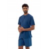 Hombres pijamas Serafino Sleeves y Shorts Cotton 24U01014 - KISSIMO