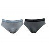 Pack 3 Boxen mit 2 Herren Baumwollslips schwarz und sortiert 2383 - Cotonella