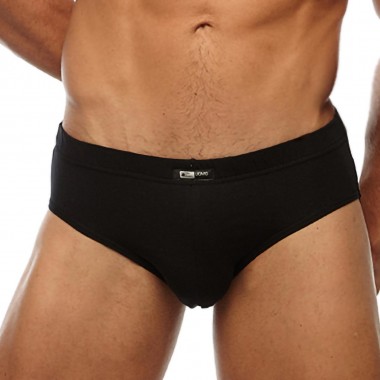 Pack 3 boxes with 2 men's cotton briefs black assorted 2396 - Cotonella