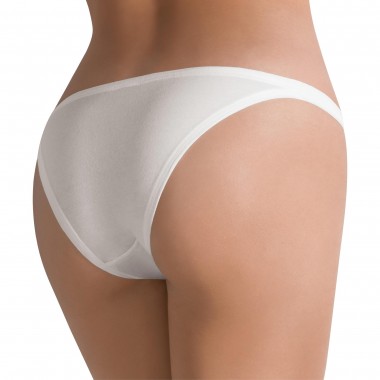 Multipack 2 Tanga Donna Mini Baumwollfarbe weiß schwarz 3364 - Cotonella