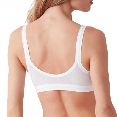 Women's Brassiere Cotton White and Black GD065 - Cotonella