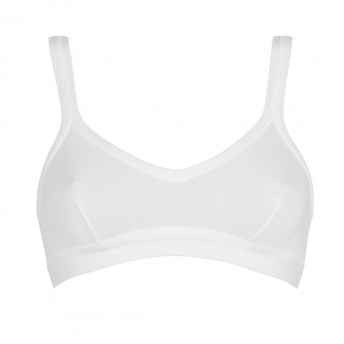 Women's Brassiere Cotton White and Black GD065 - Cotonella