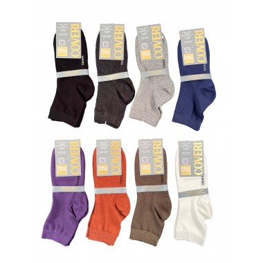 Pack 12 Paar Damen kurze warme Baumwolle Socken Größe einzigartig Mara - Enrico Coveri